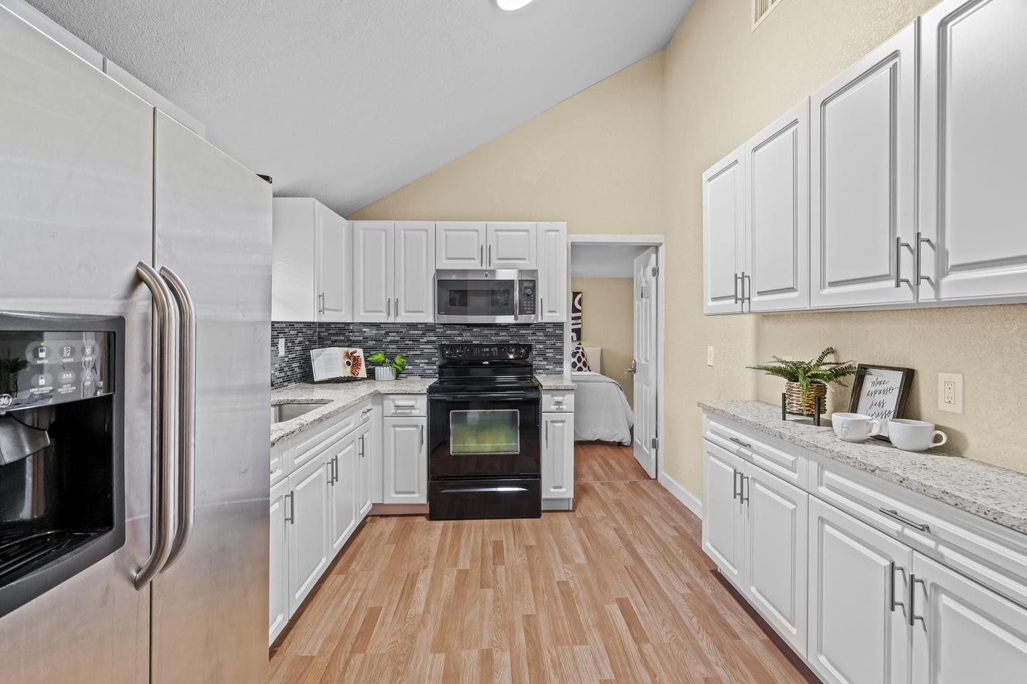 Common spaces including the kitchen
