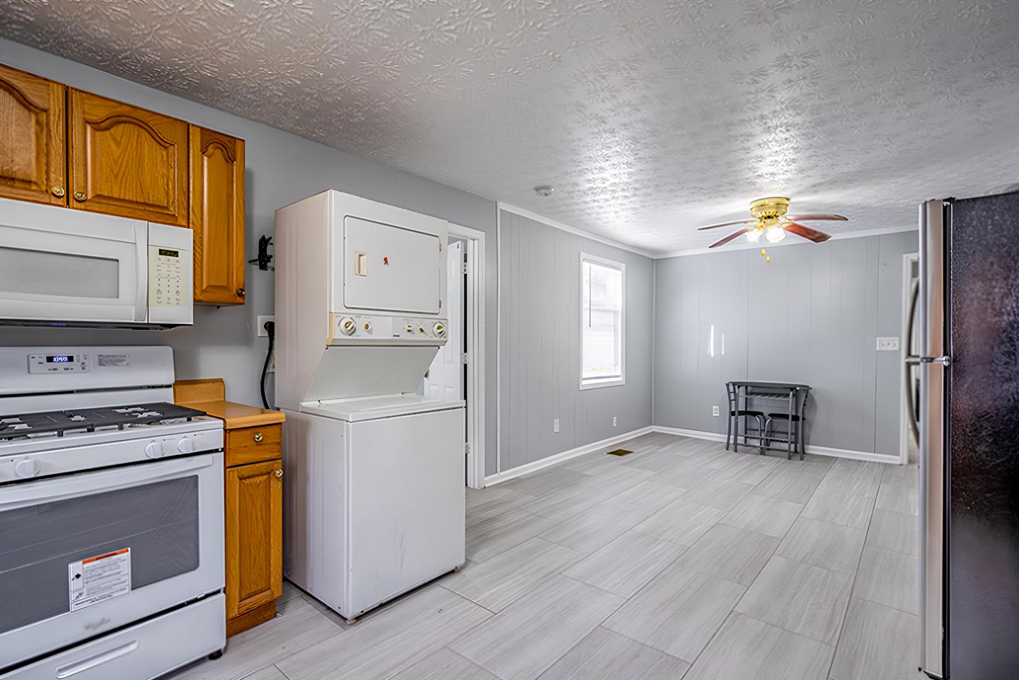 Common spaces including the kitchen