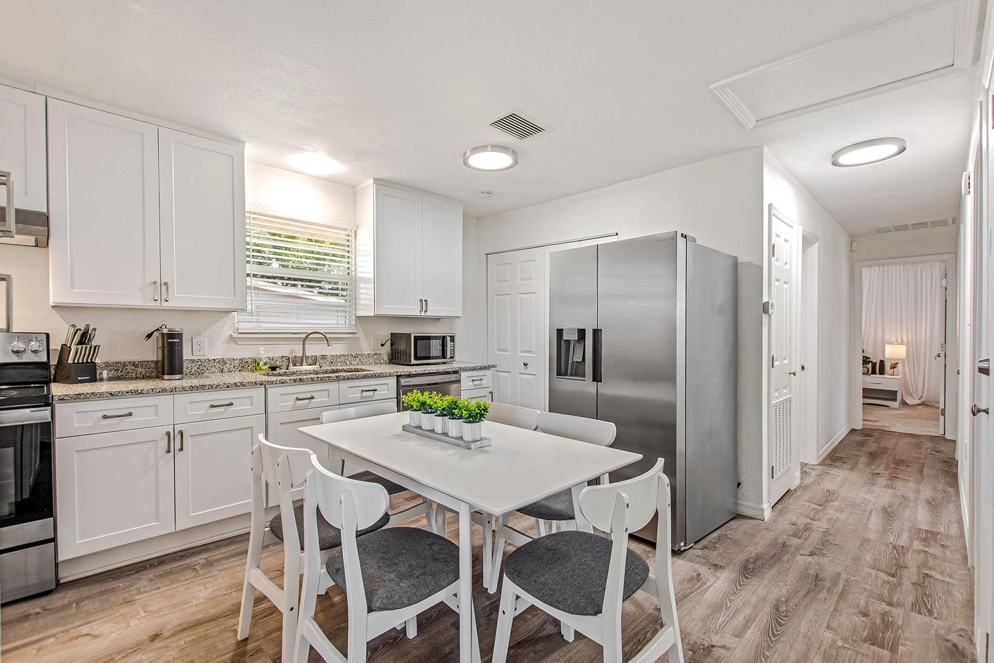 Common spaces including the kitchen