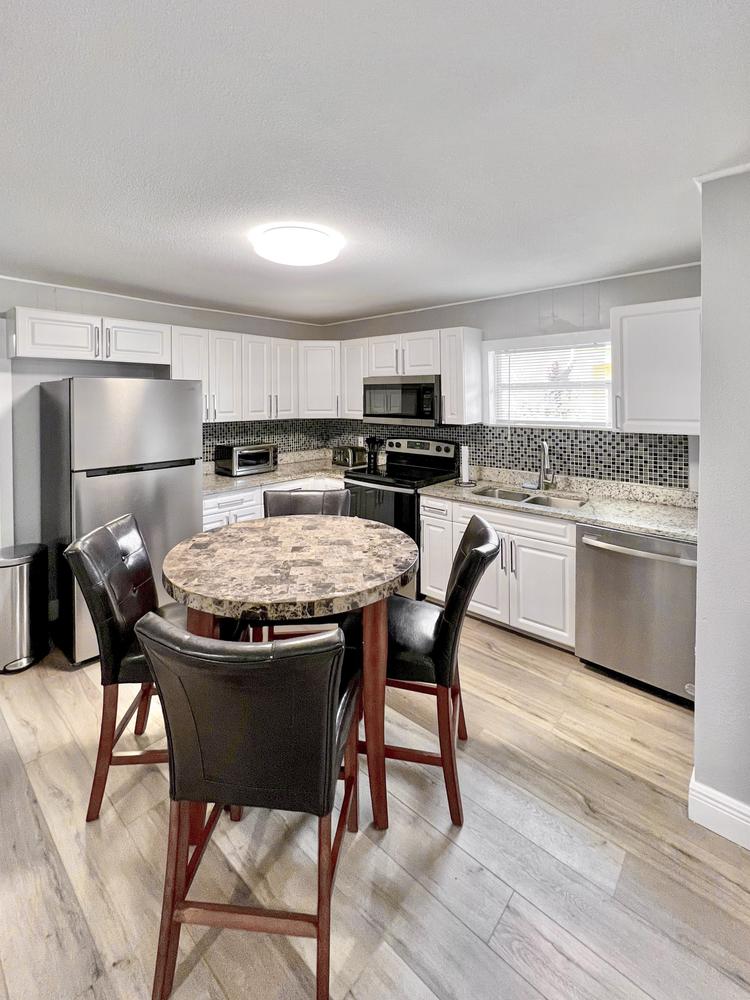 Common spaces including the kitchen