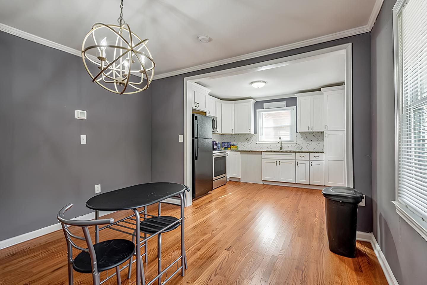 Common spaces including the kitchen