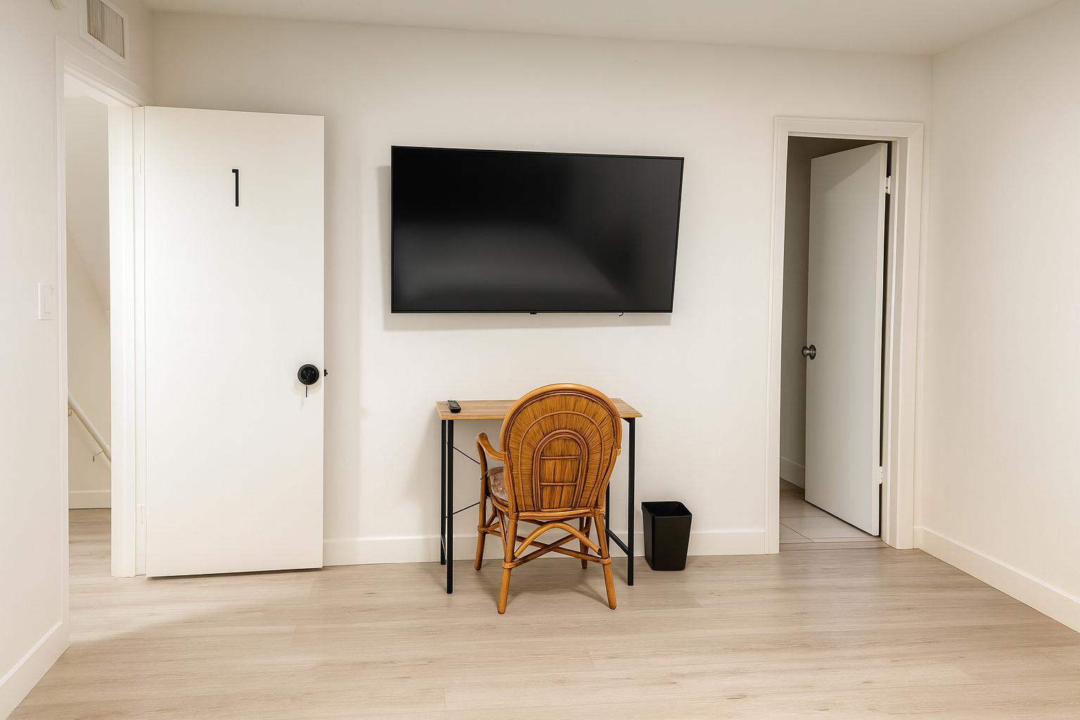 55 Inch tv and work desk