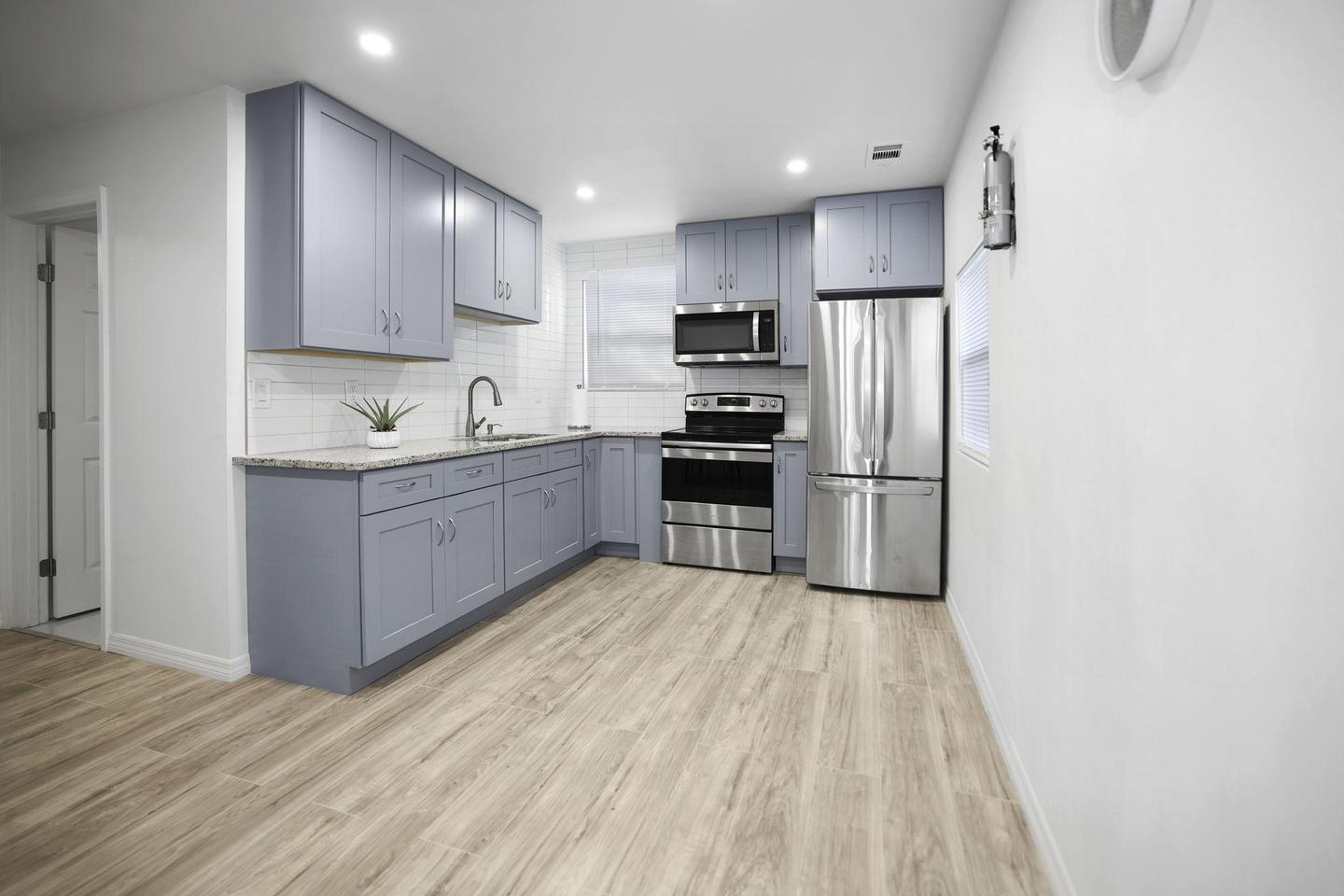 Common spaces including the kitchen