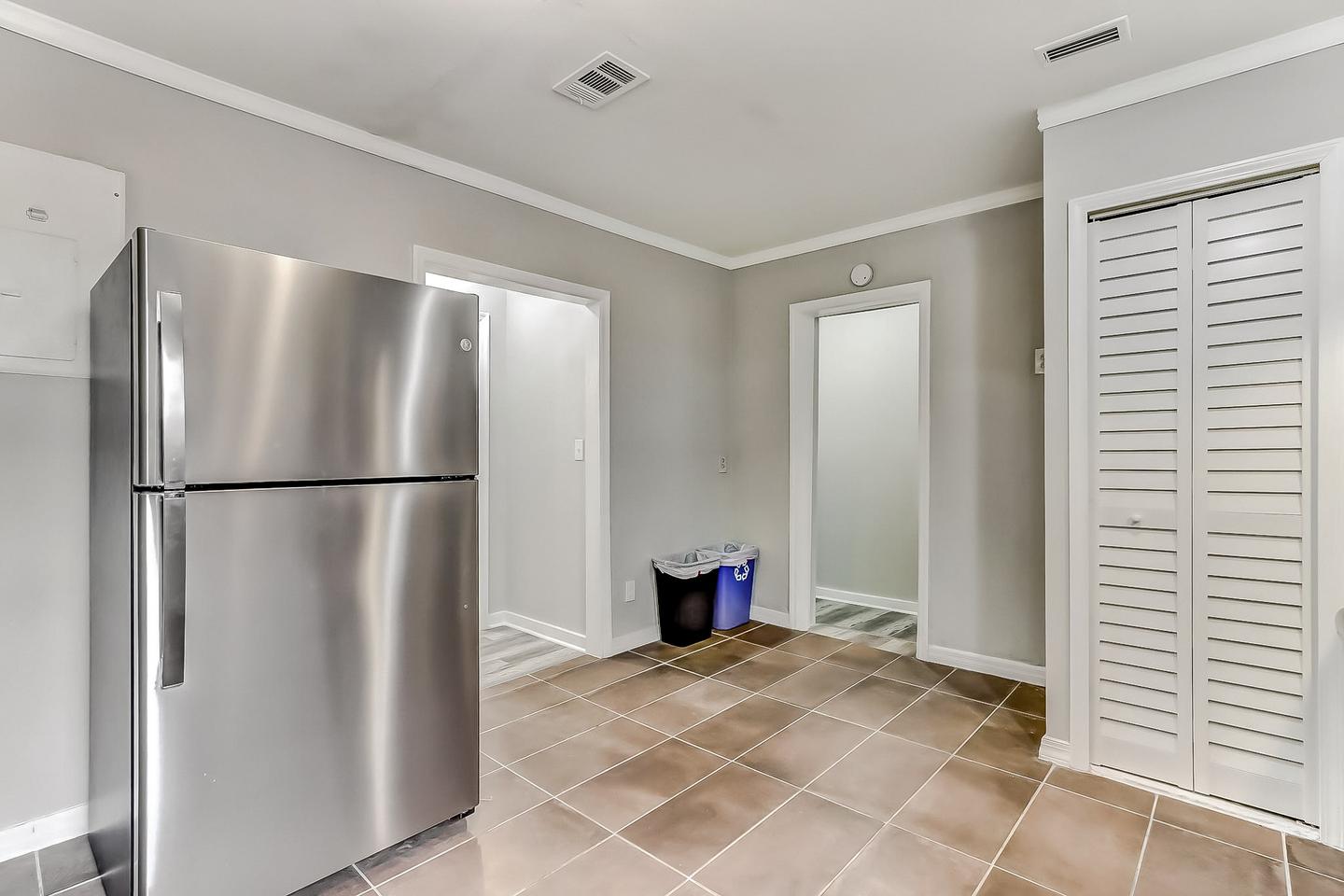 Common spaces including the kitchen
