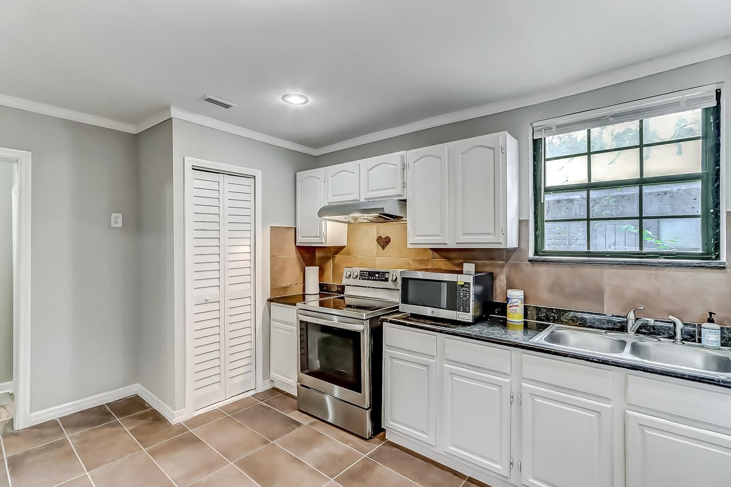 Common spaces including the kitchen