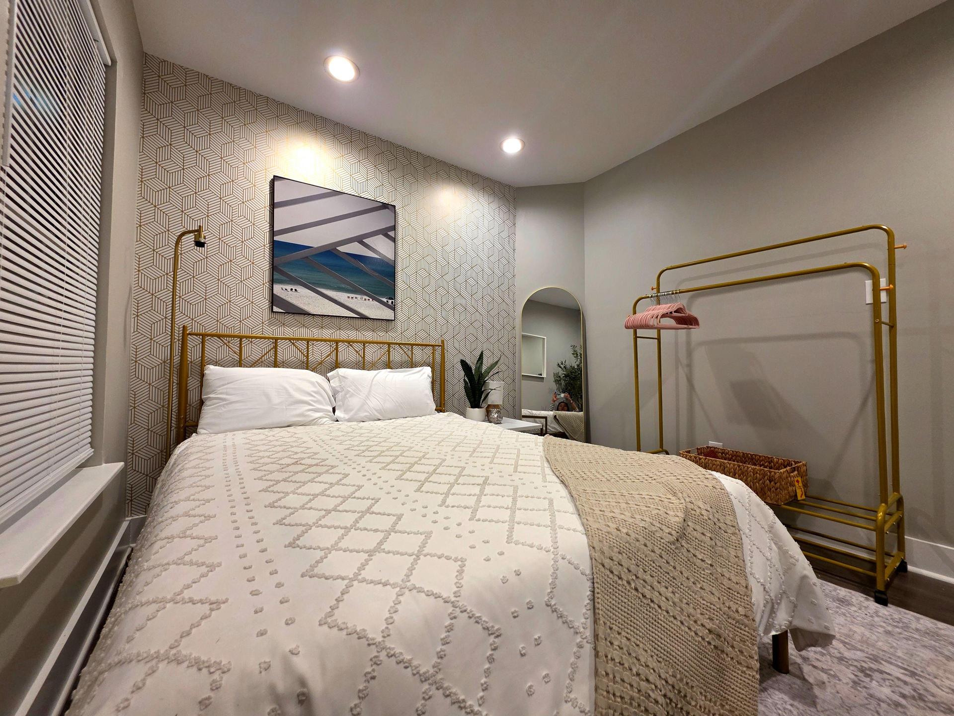 Comfortable memory foam Queen bed