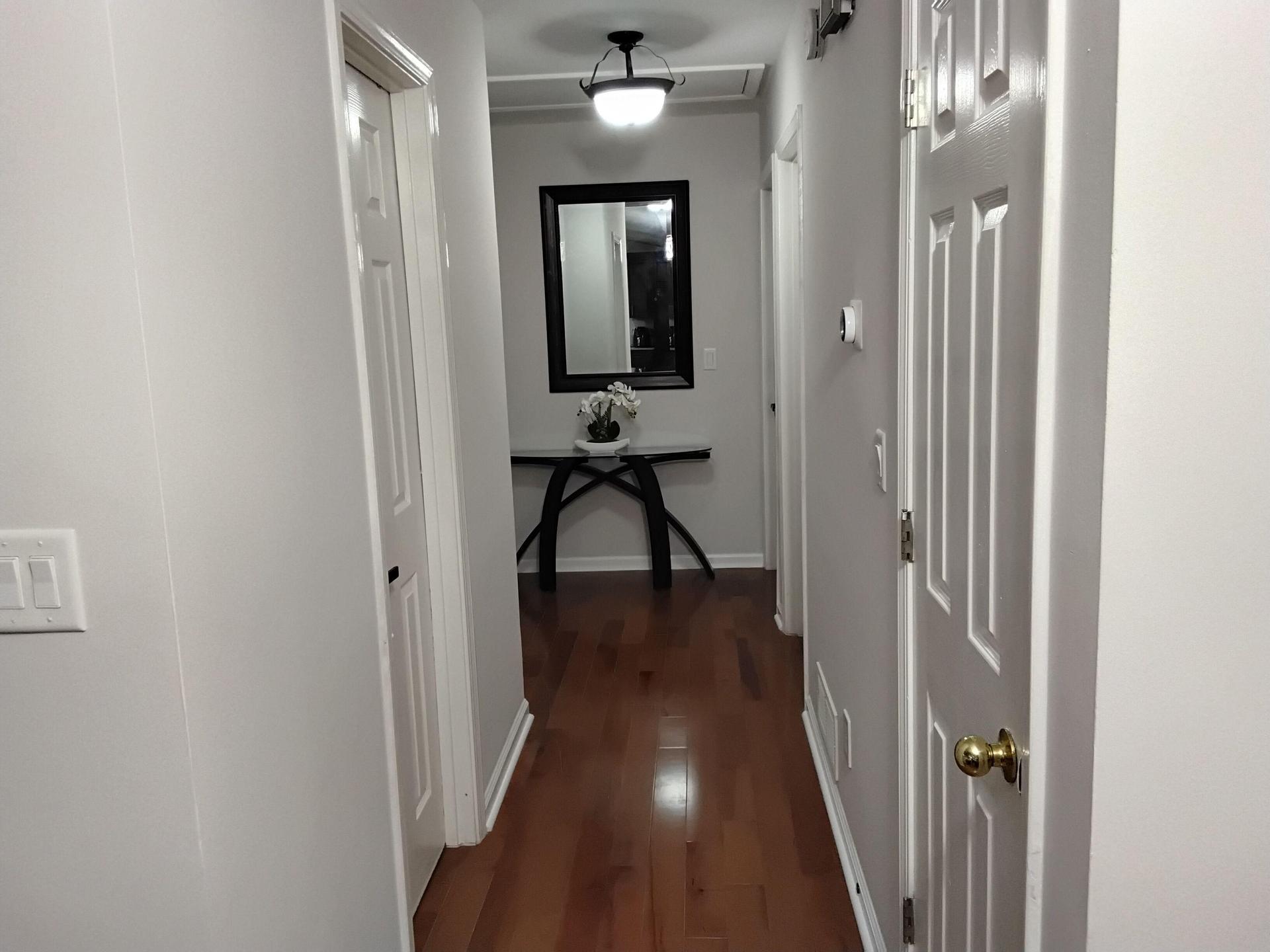 hallway leading up to room