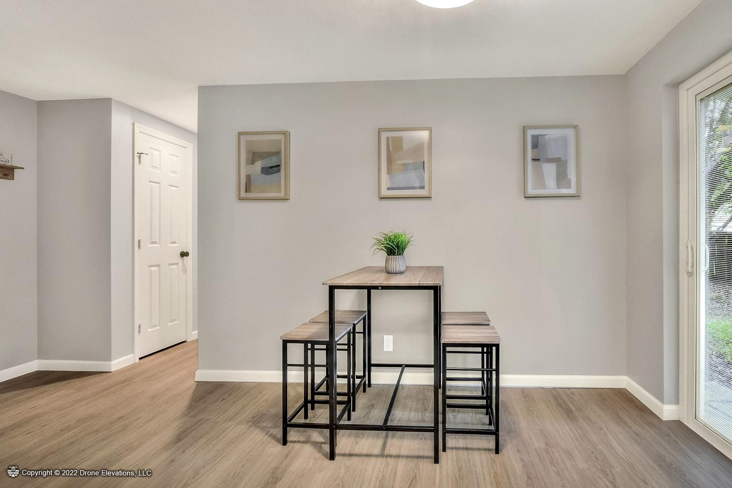 Common spaces including the kitchen