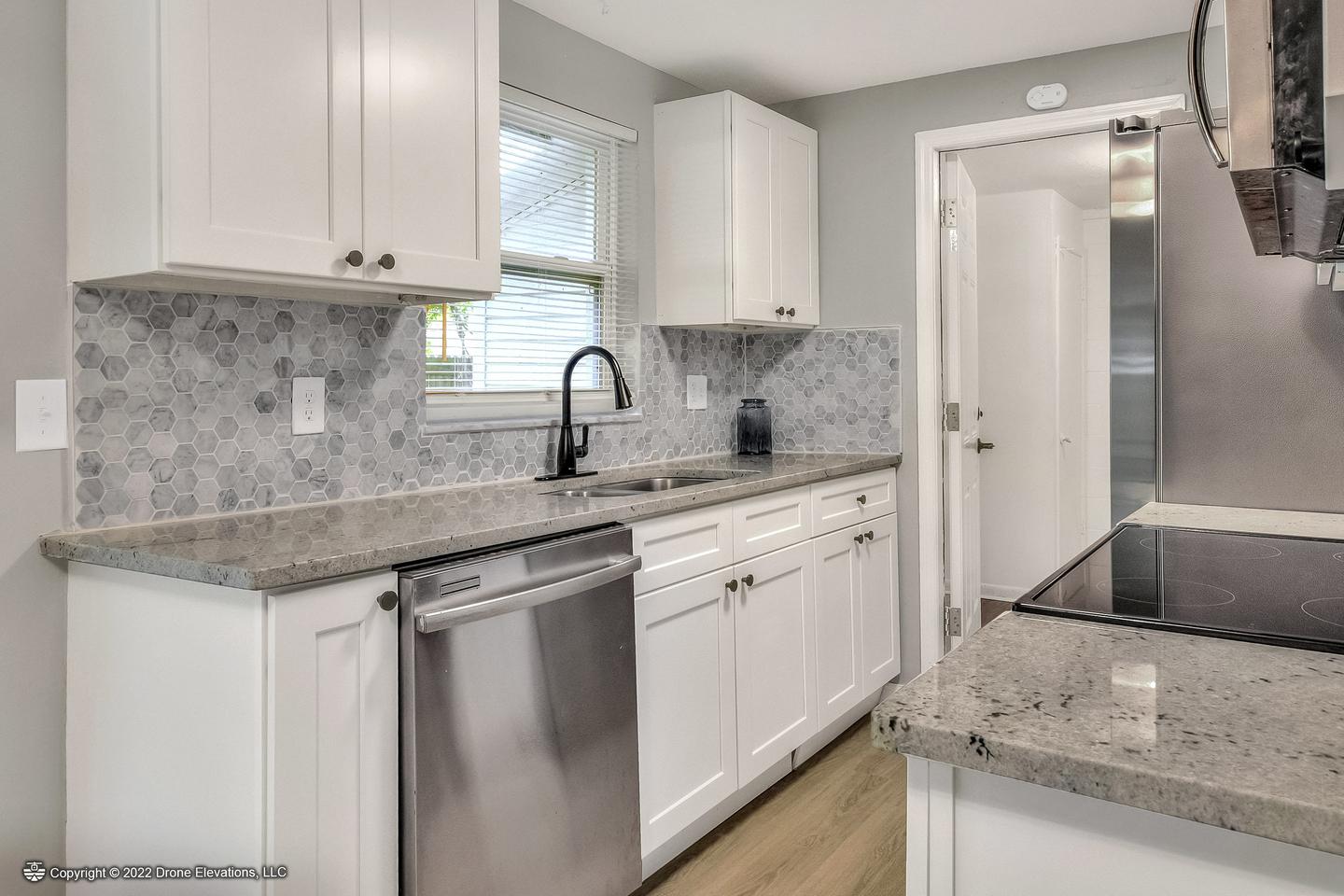 Common spaces including the kitchen