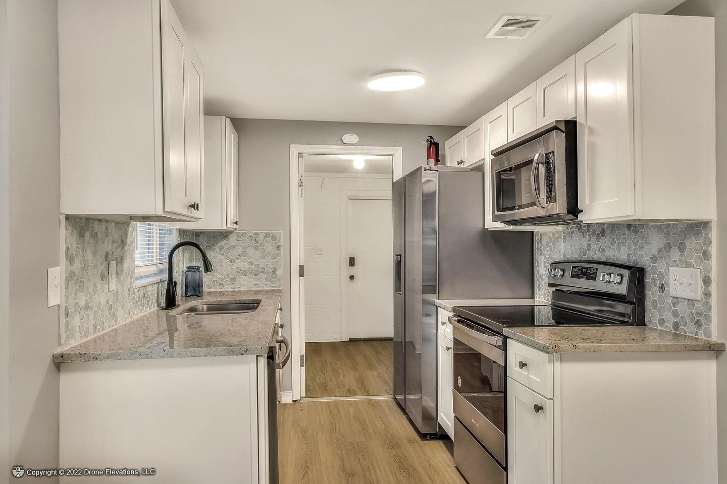 Common spaces including the kitchen