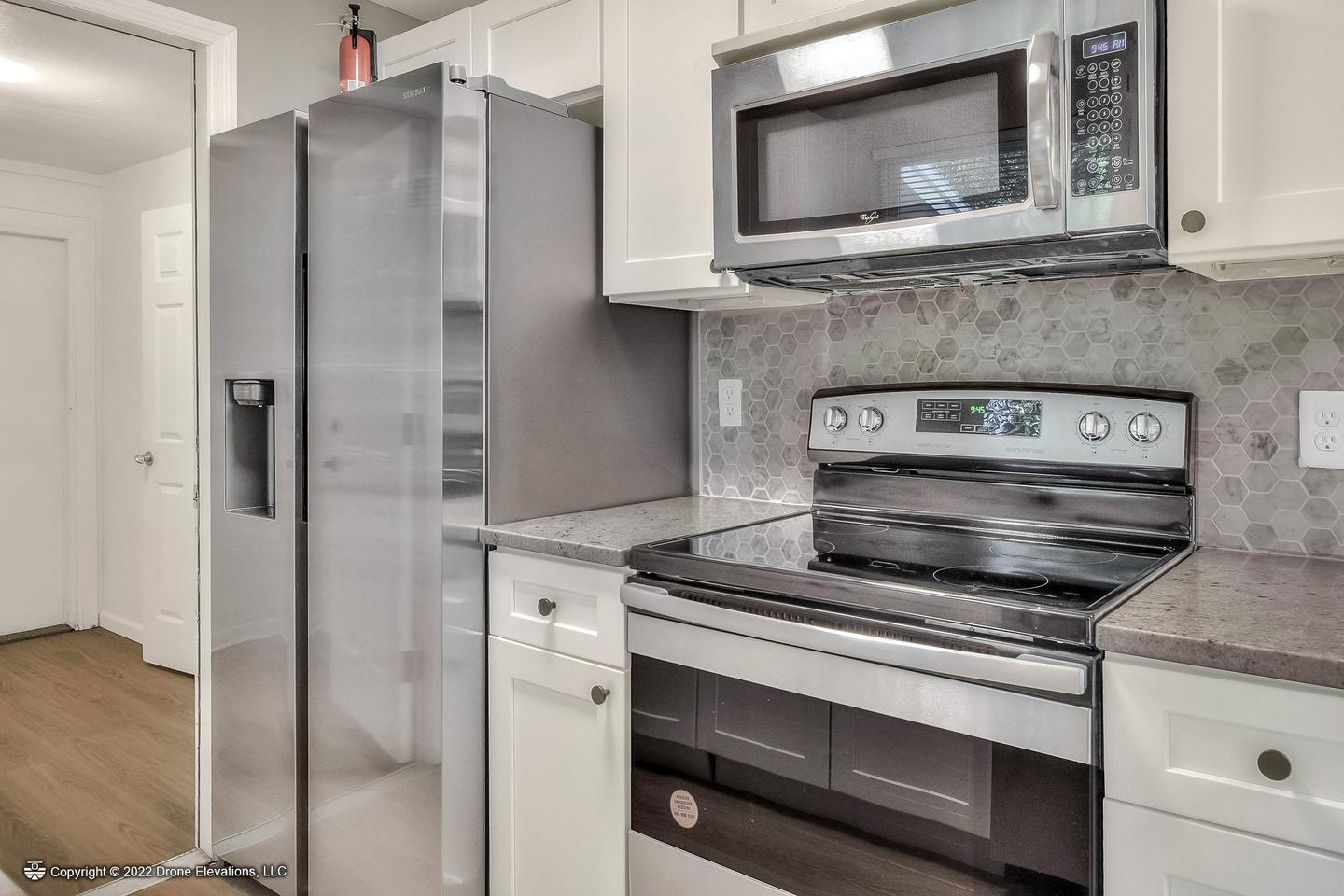 Common spaces including the kitchen