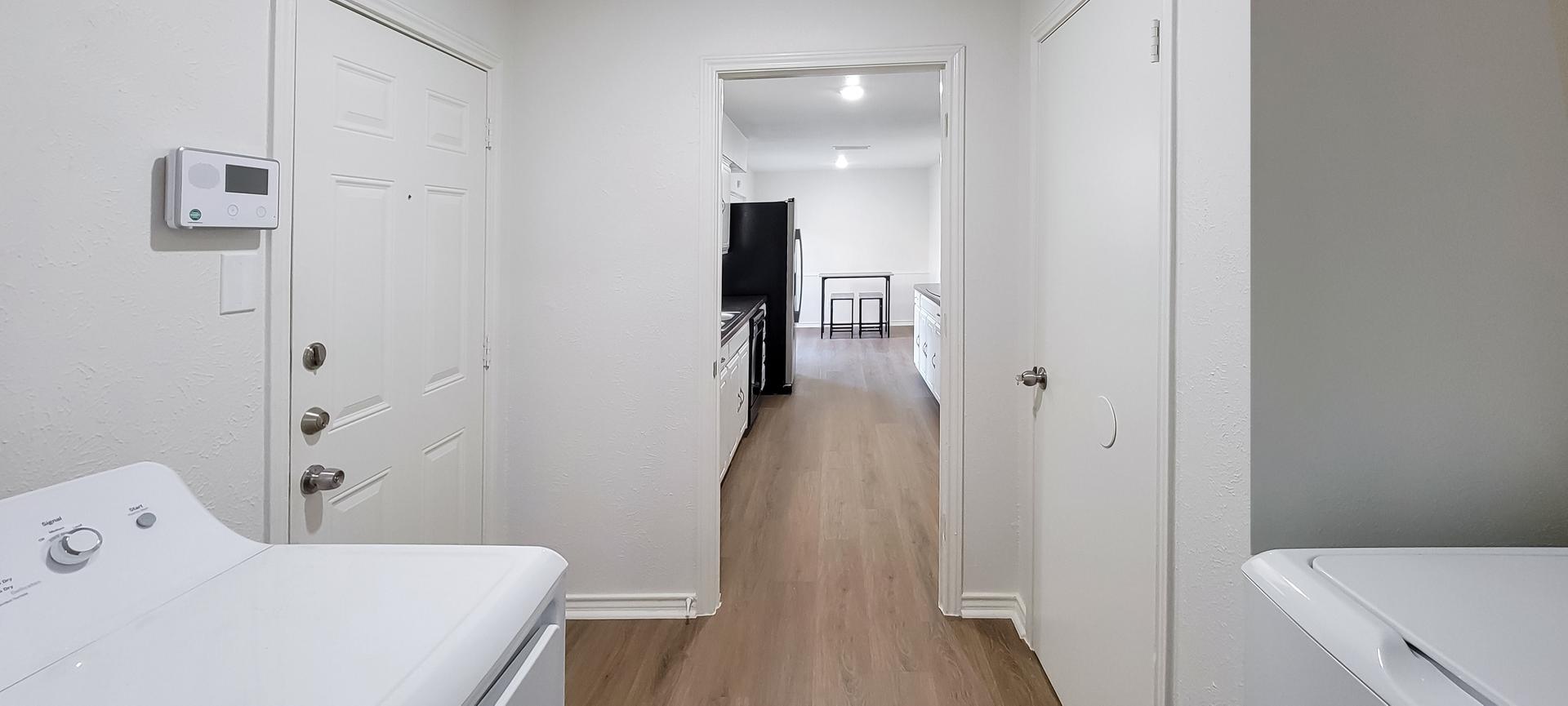 Common spaces including the kitchen