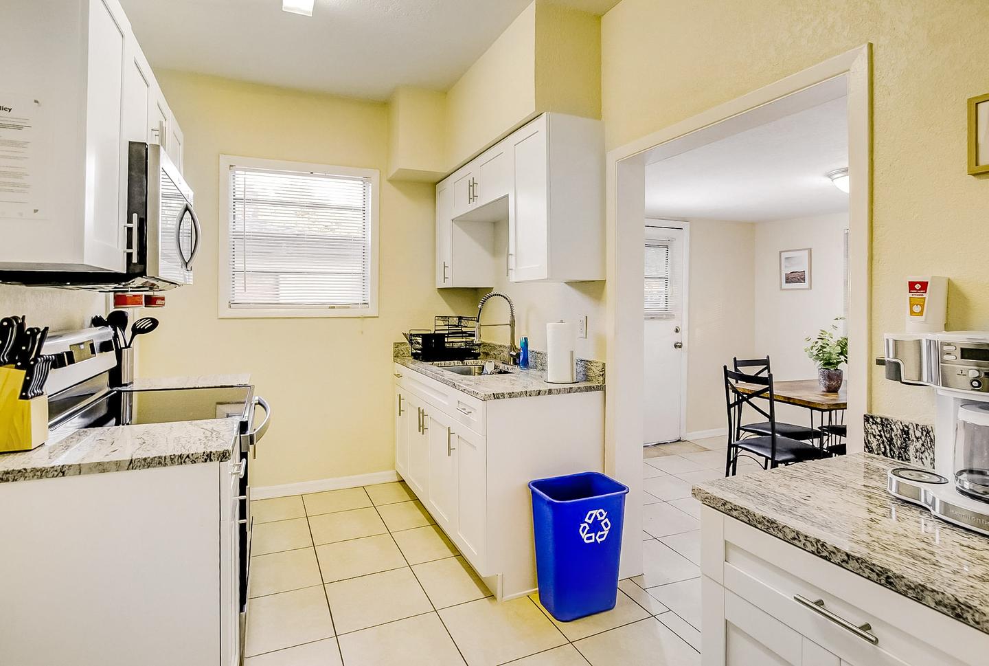 Common spaces including the kitchen