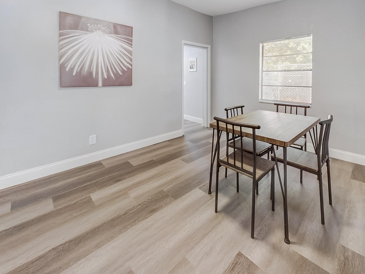 Common spaces including the kitchen