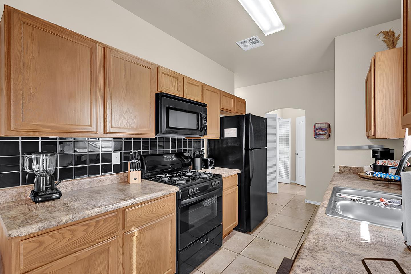 Common spaces including the kitchen