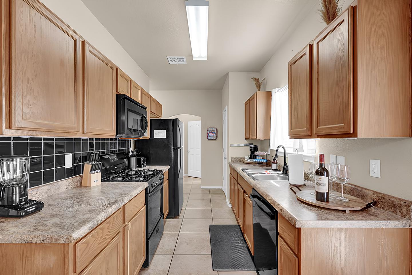 Common spaces including the kitchen