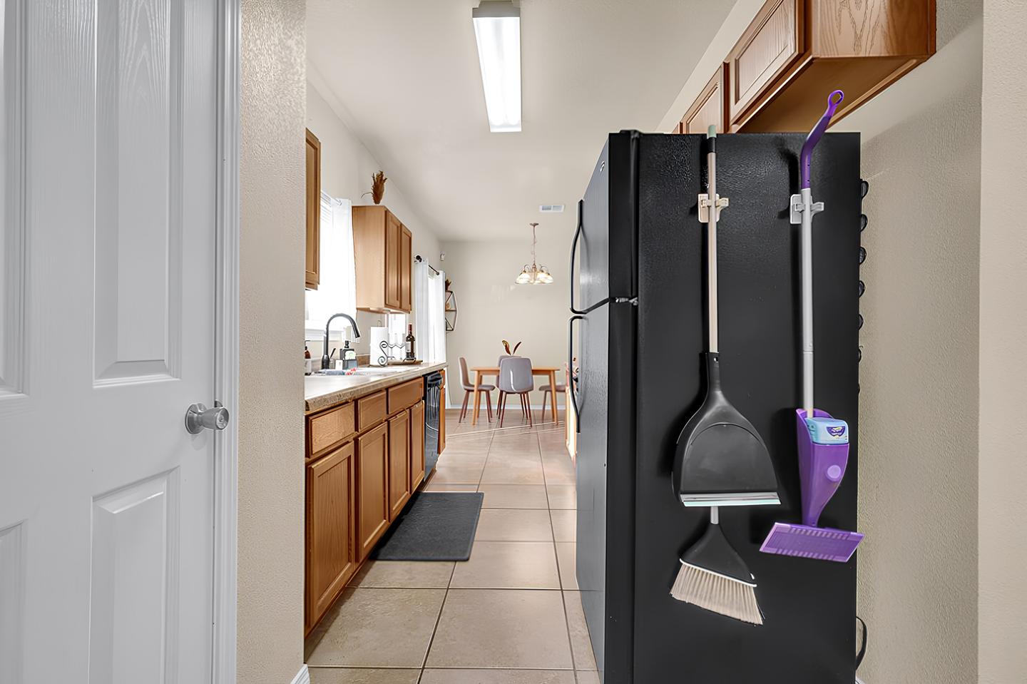 Common spaces including the kitchen