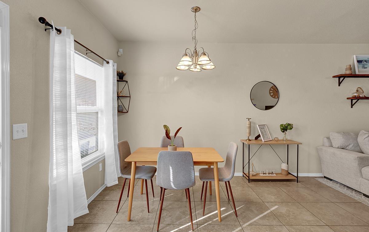 Common spaces including the kitchen