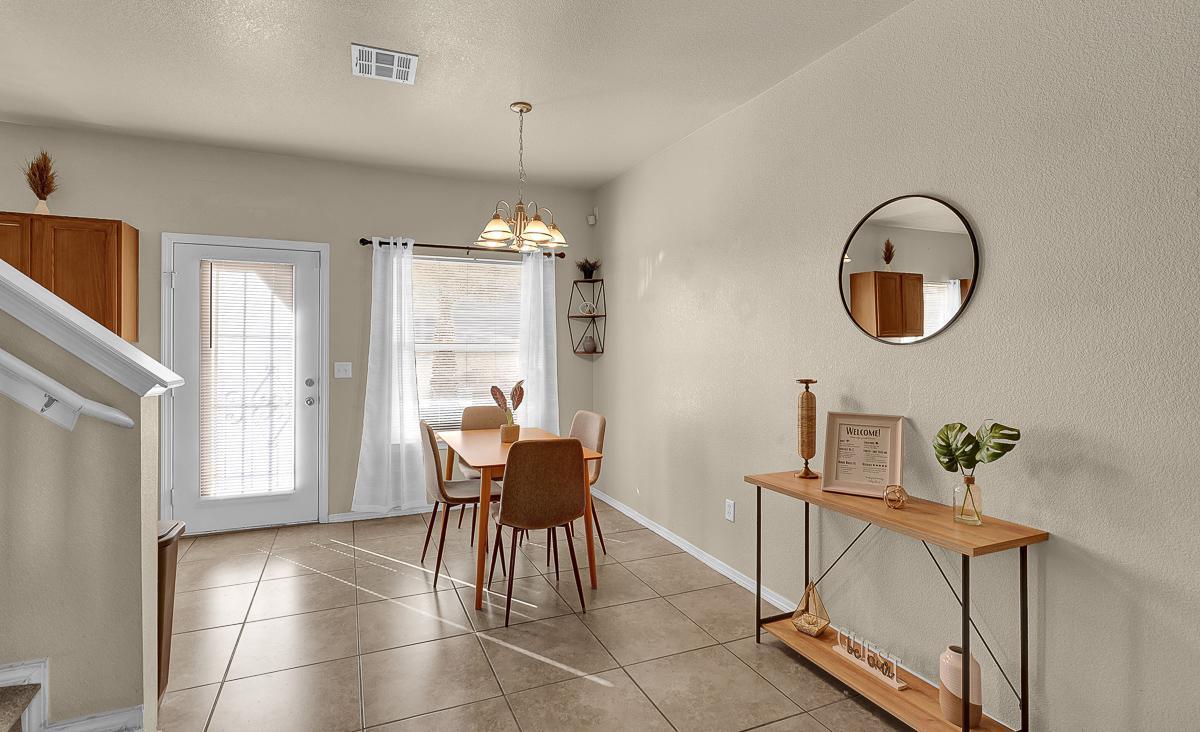 Common spaces including the kitchen