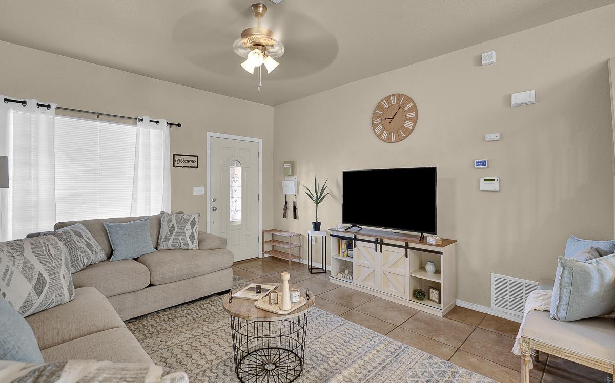 Common spaces including the kitchen