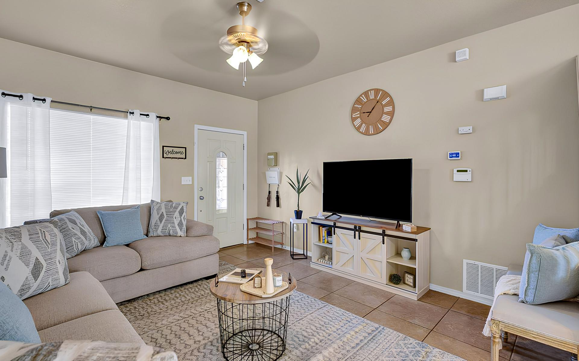 Common spaces including the kitchen