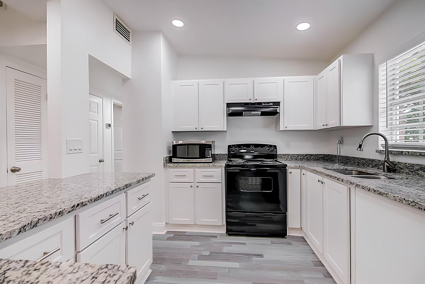 Common spaces including the kitchen