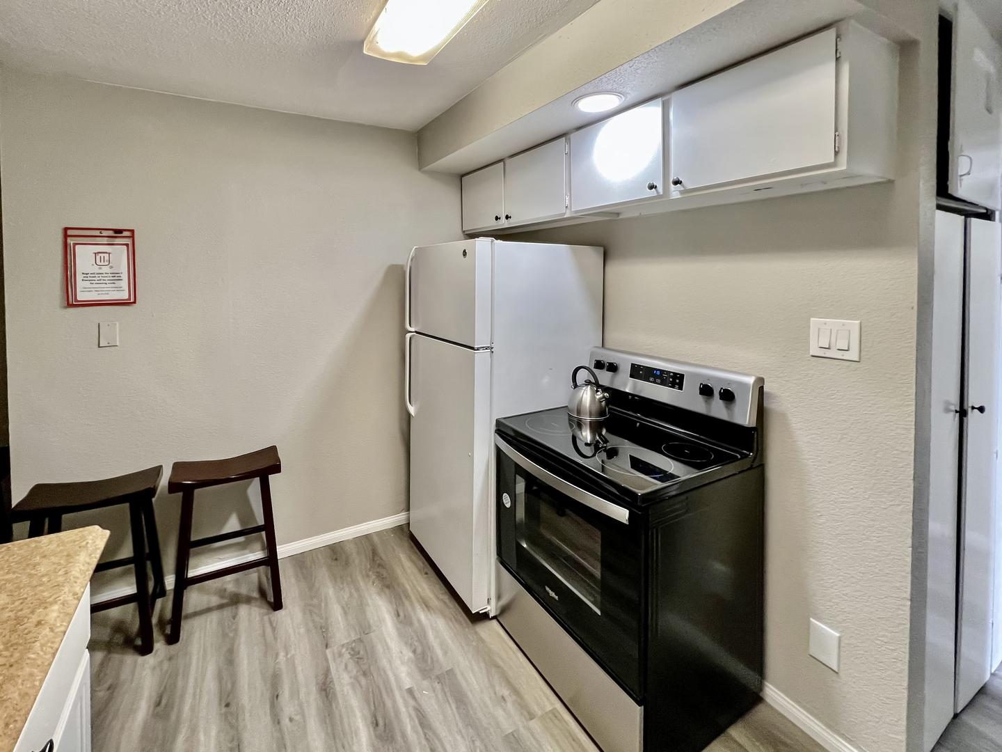 Common spaces including the kitchen