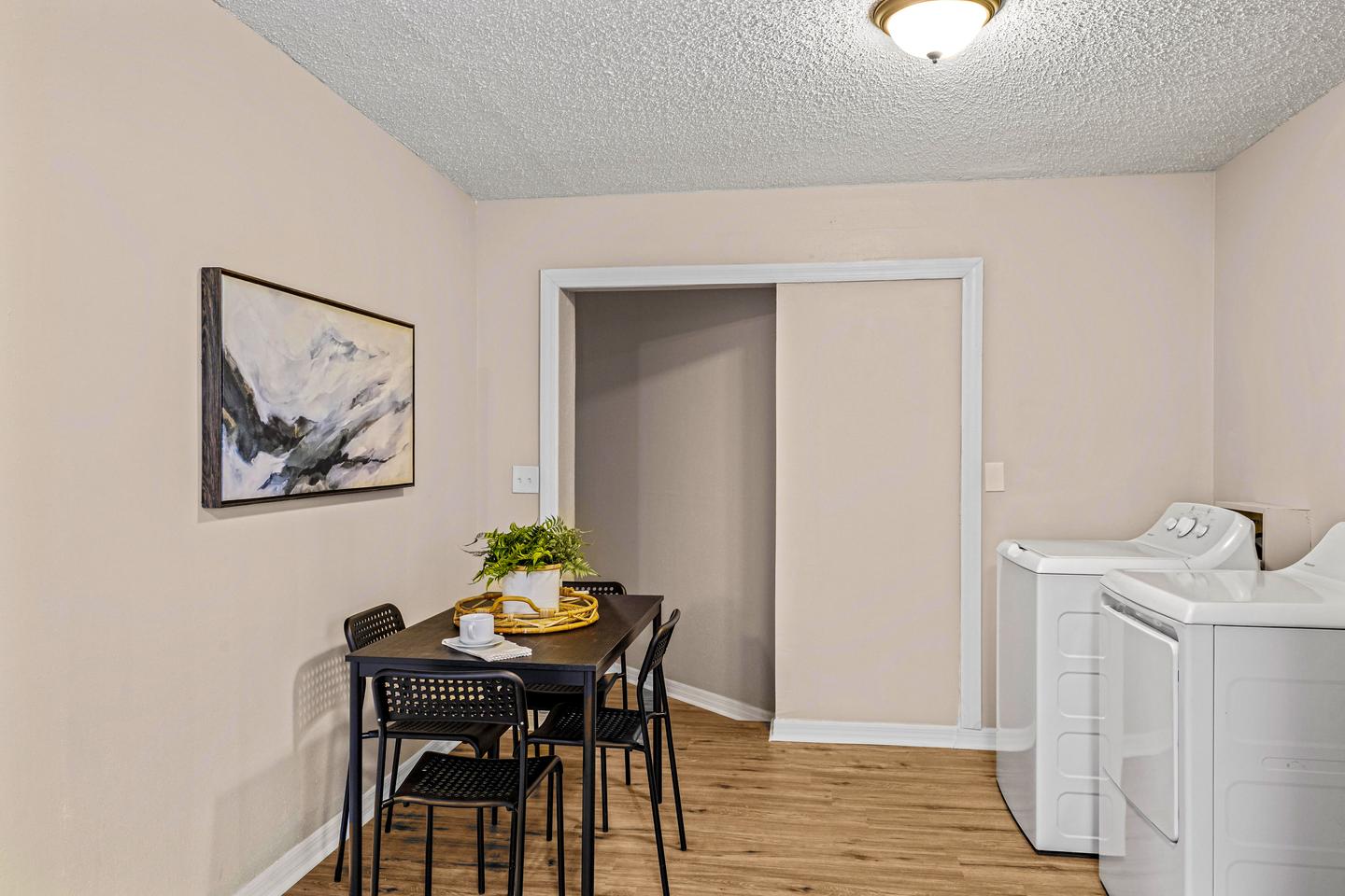 Common spaces including the kitchen