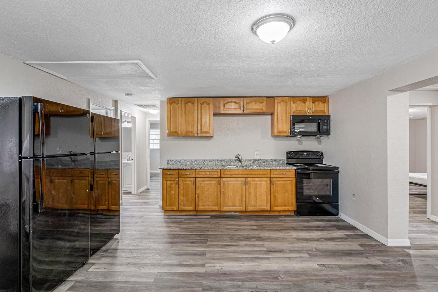 Common spaces including the kitchen