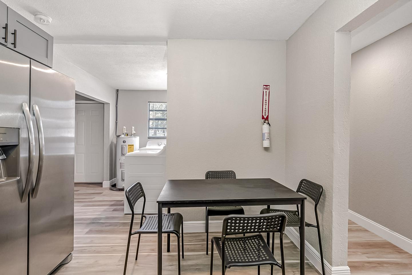 Common spaces including the kitchen