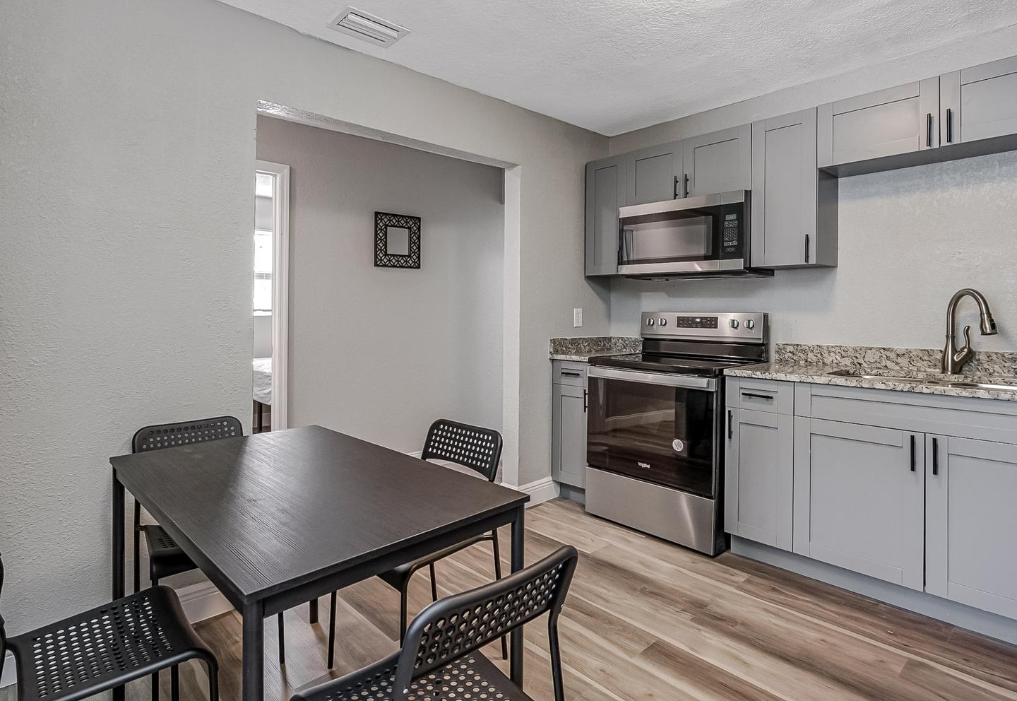 Common spaces including the kitchen