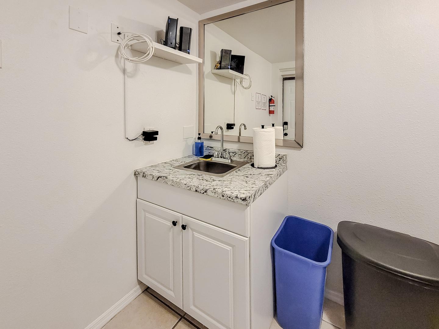 Common spaces including the kitchen