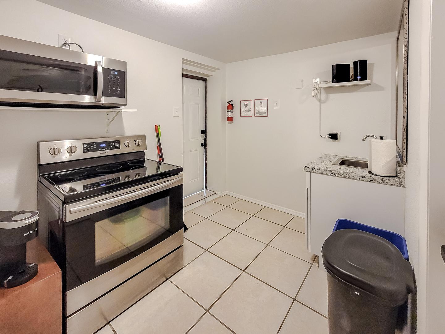 Common spaces including the kitchen