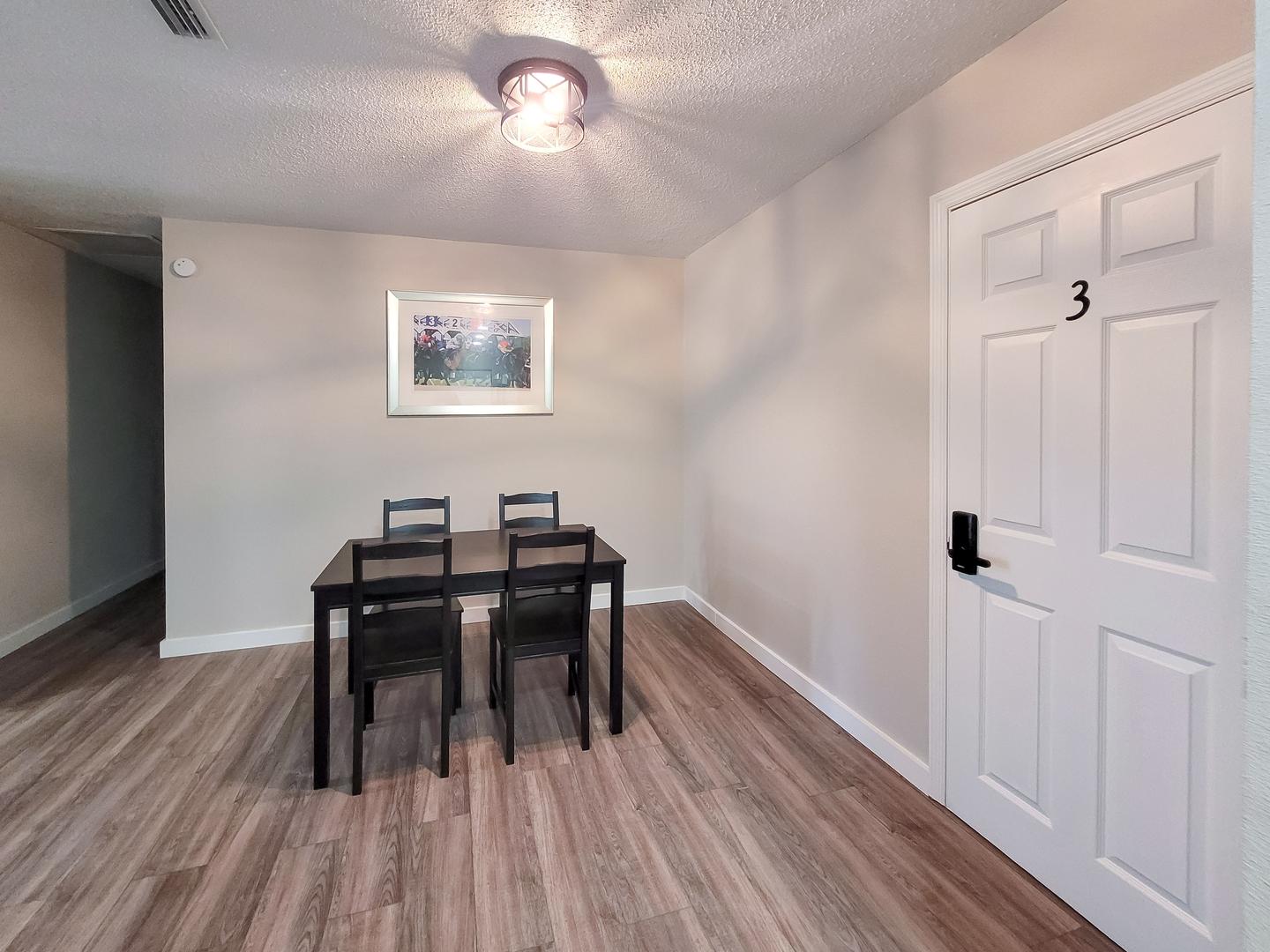 Common spaces including the kitchen