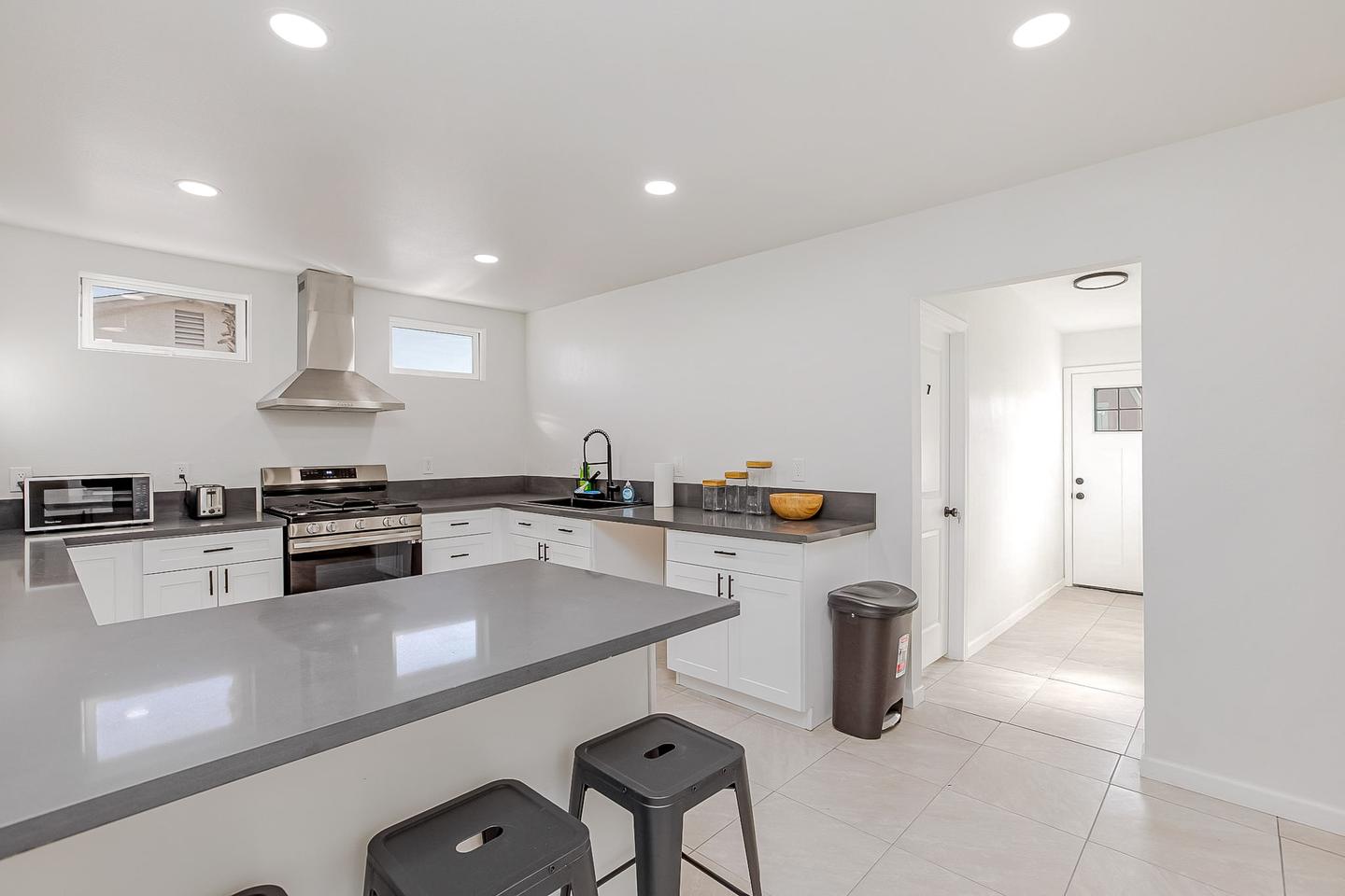 Common spaces including the kitchen