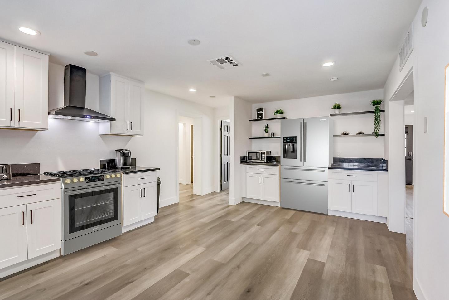 Common spaces including the kitchen
