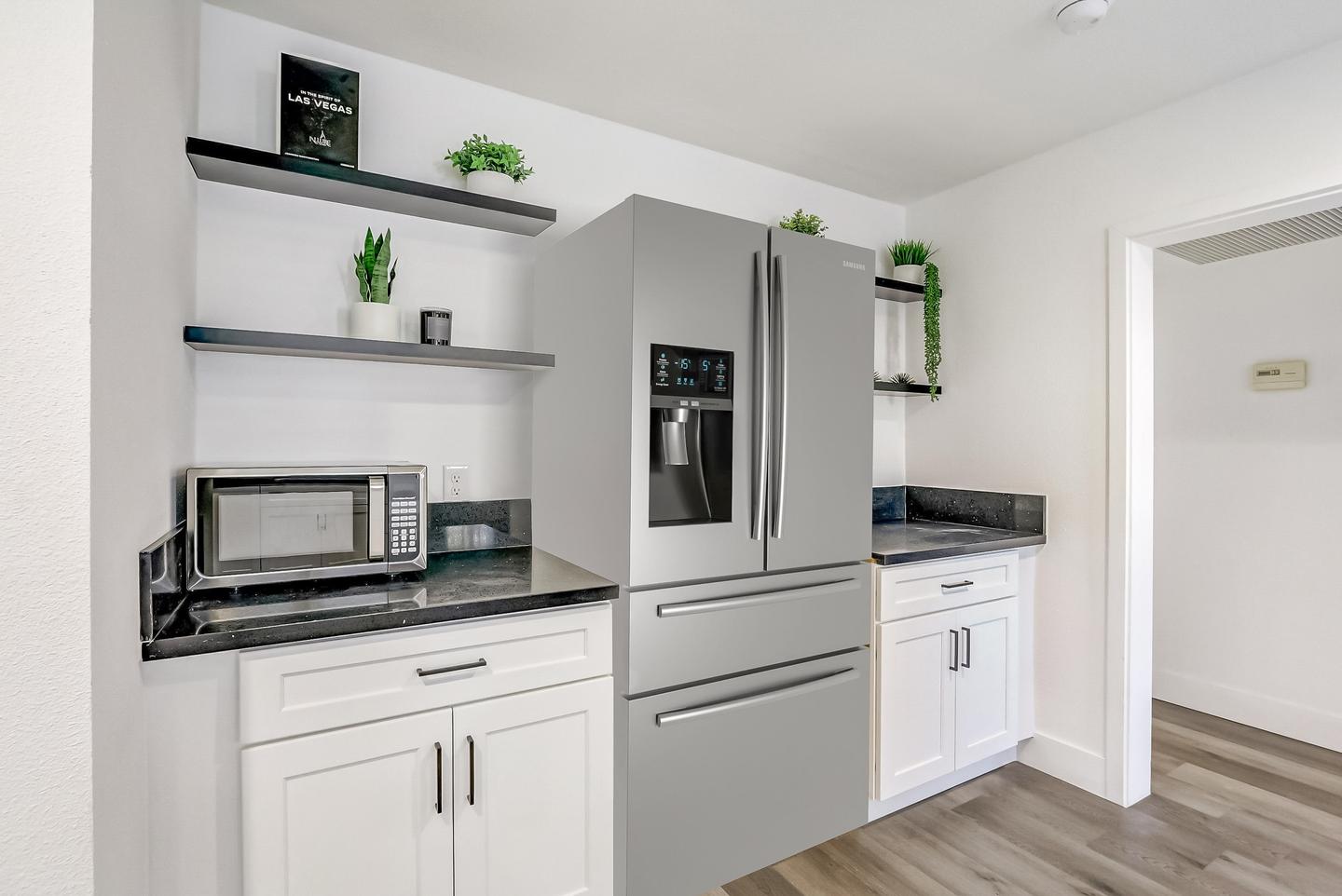 Common spaces including the kitchen