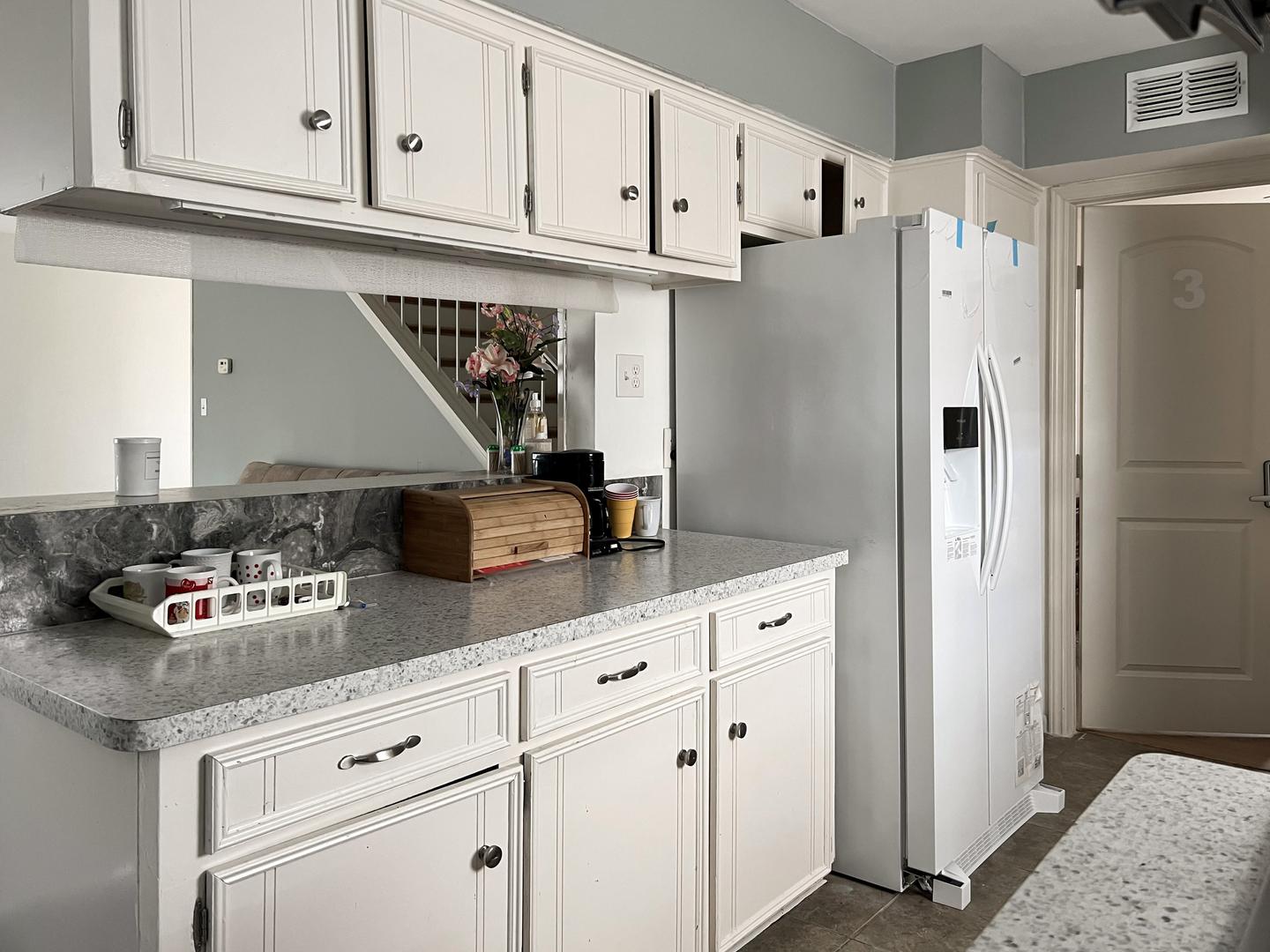 Common spaces including the kitchen
