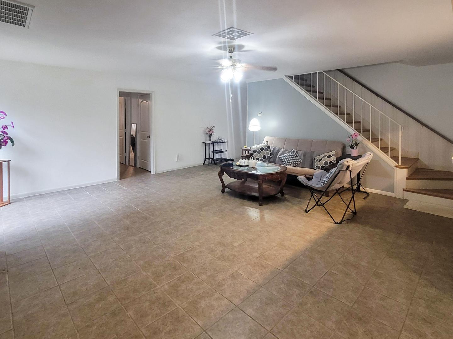 Common spaces including the kitchen