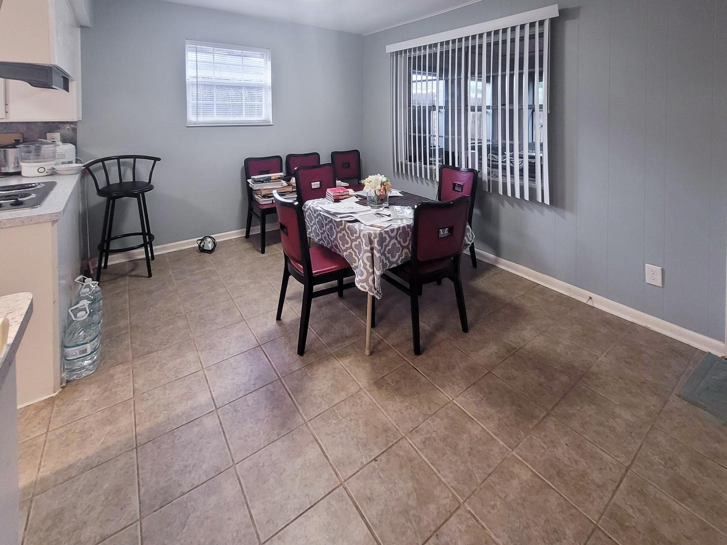 Common spaces including the kitchen