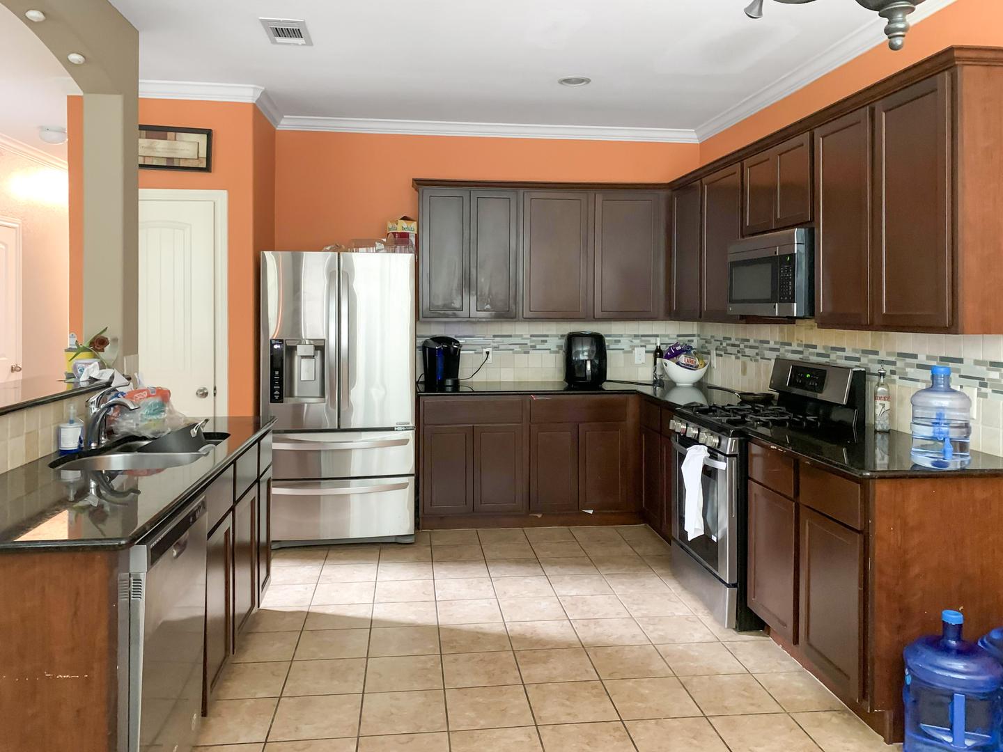Common spaces including the kitchen