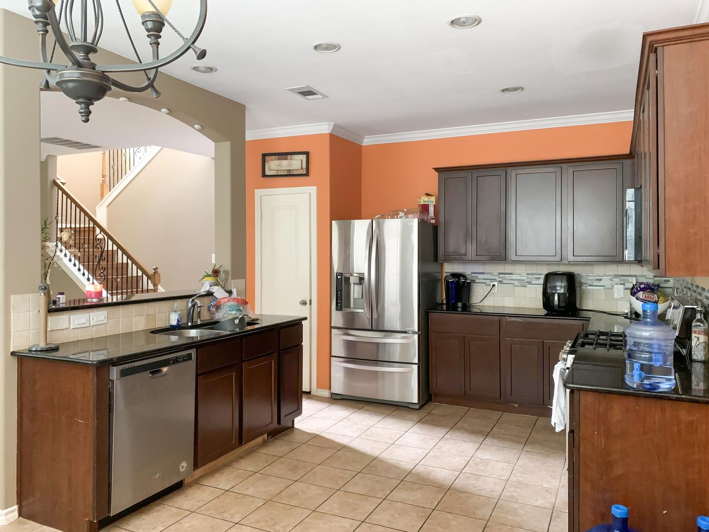 Common spaces including the kitchen