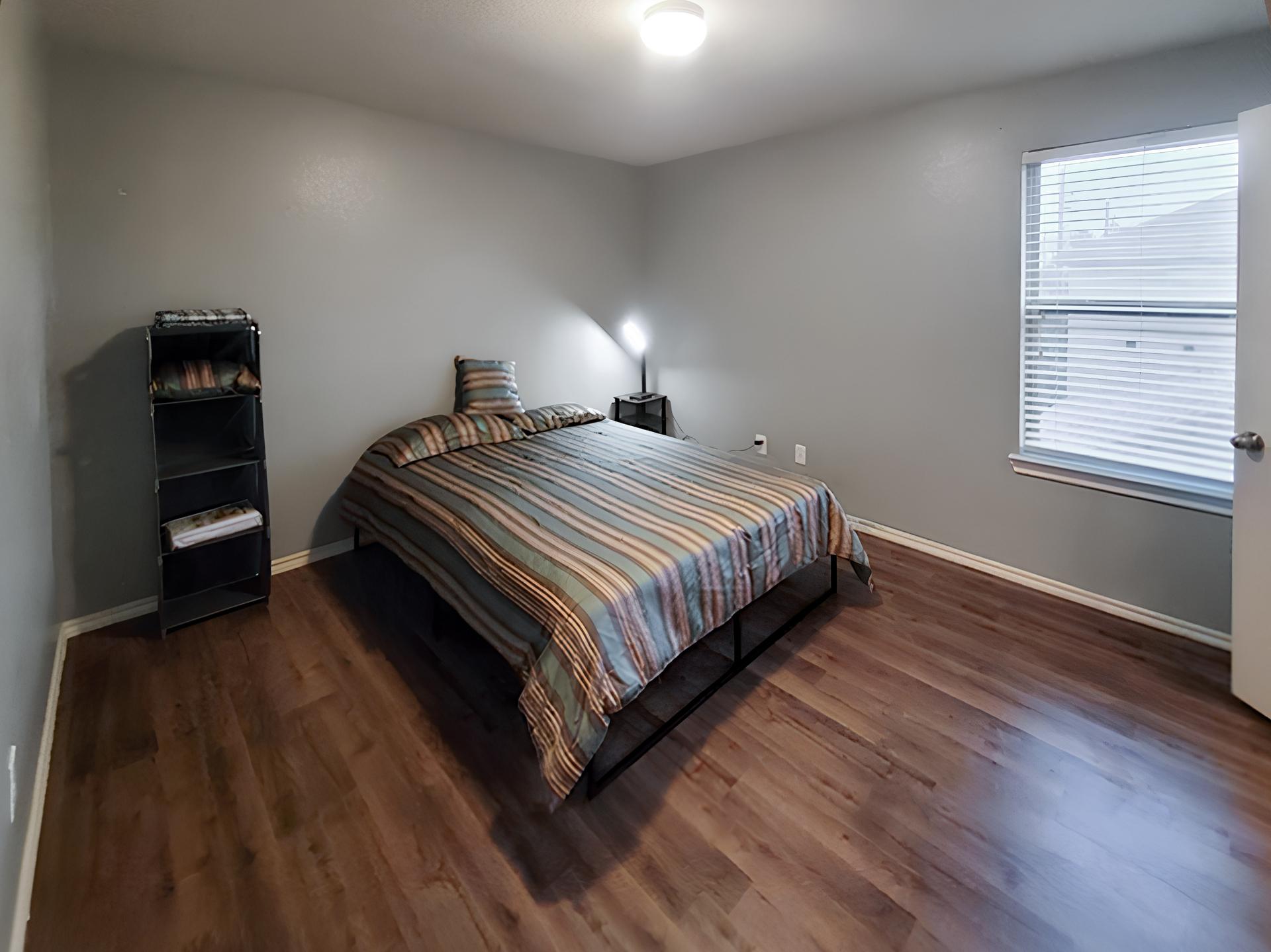 bedroom, detected:bed, window blind