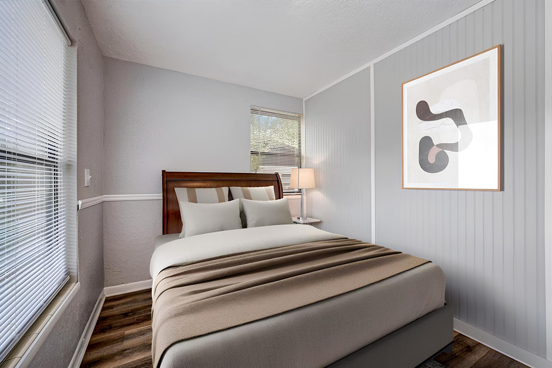 bedroom, detected:bed, window blind