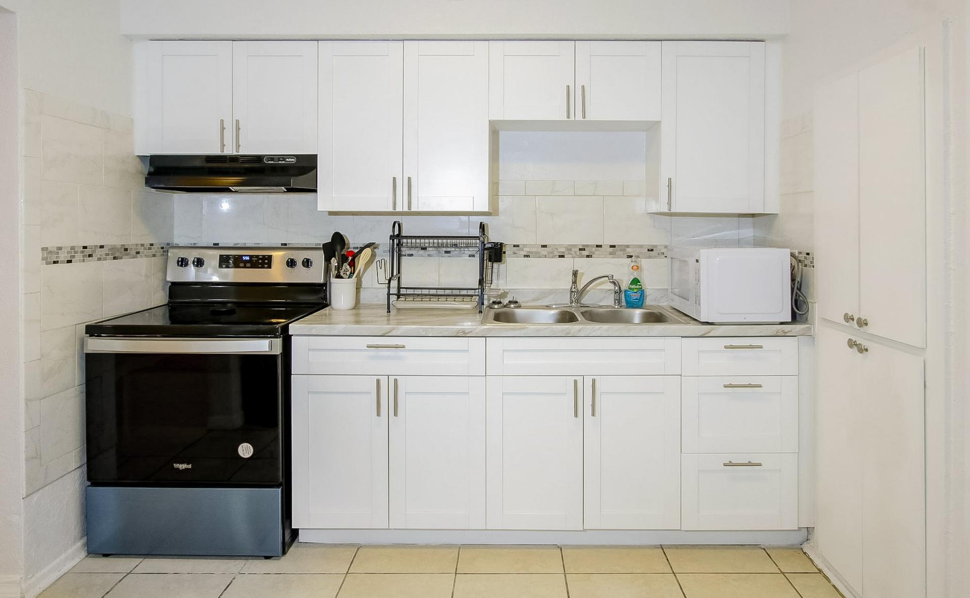 Common spaces including the kitchen