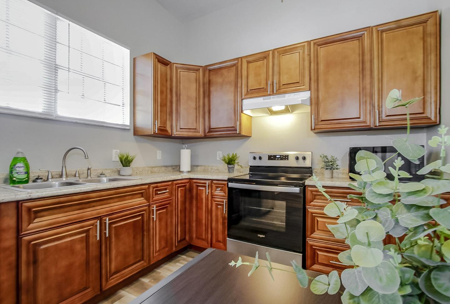 Common spaces including the kitchen