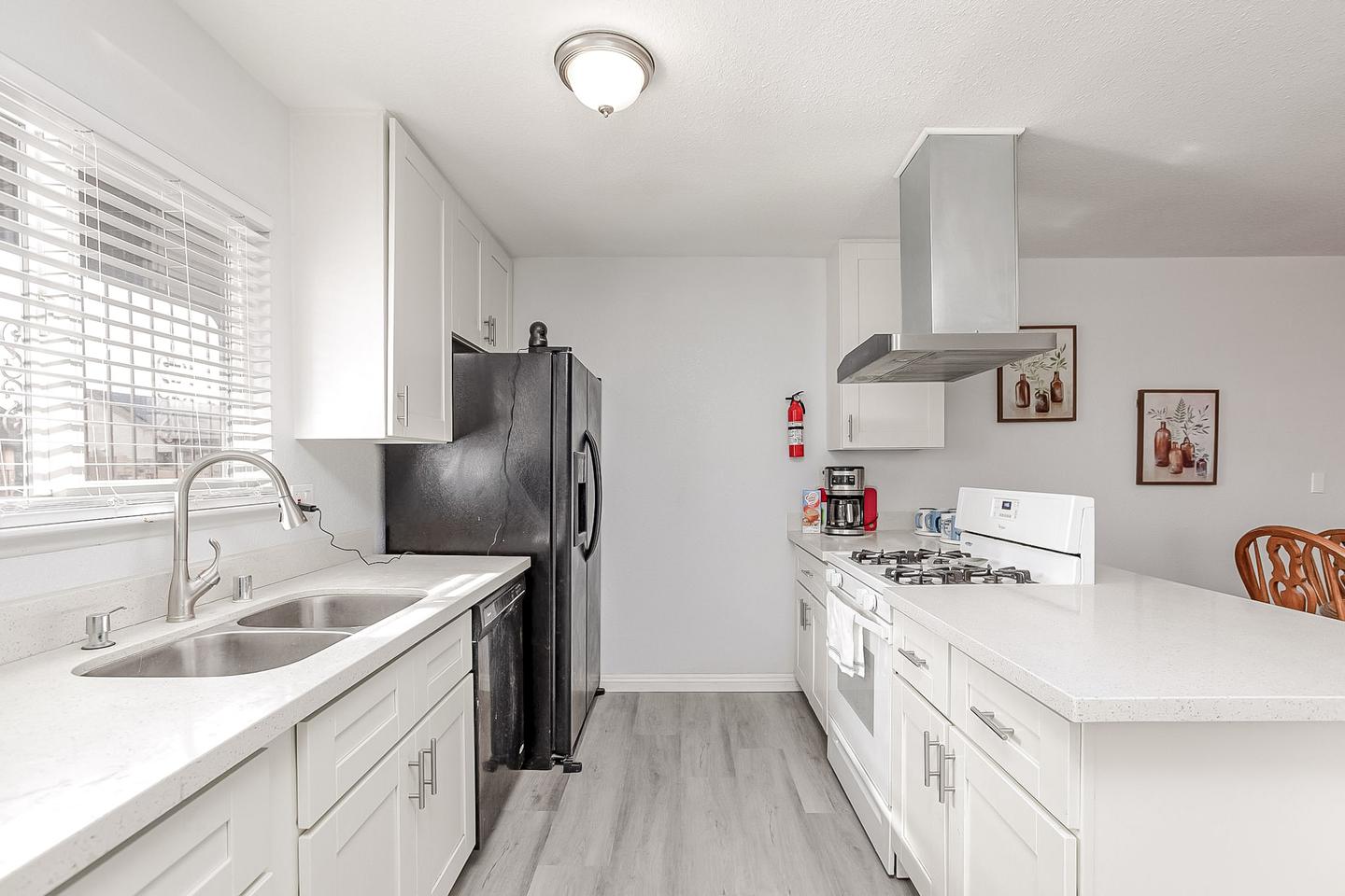 Common spaces including the kitchen