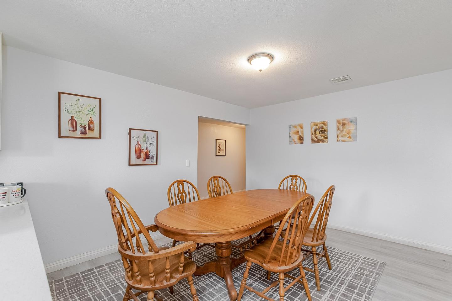 Common spaces including the kitchen