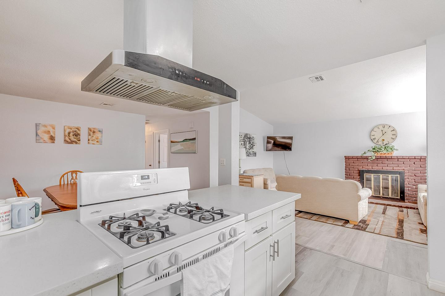 Common spaces including the kitchen