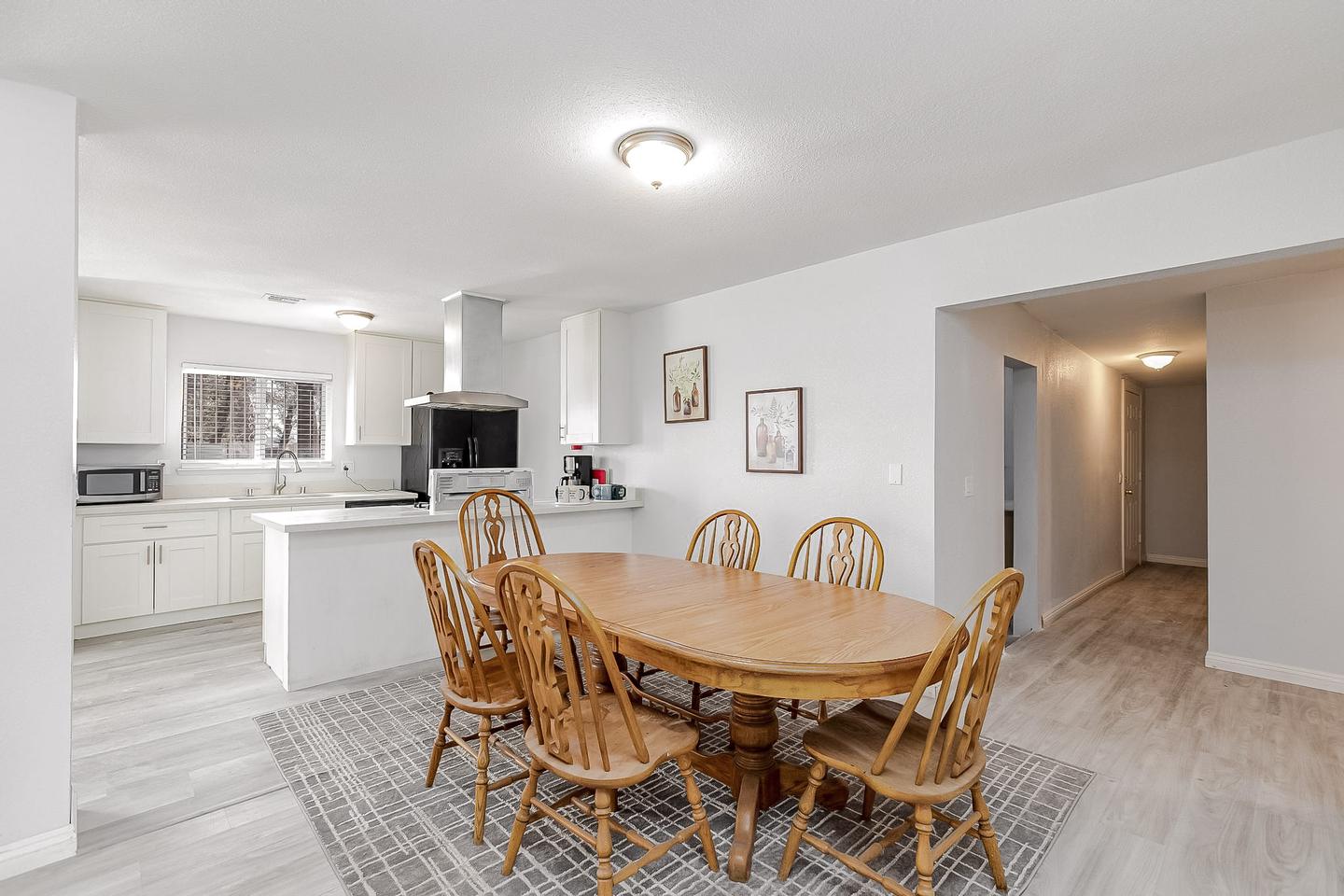 Common spaces including the kitchen